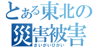 とある東北の災害被害（さいがいひがい）