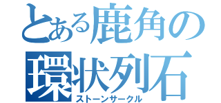 とある鹿角の環状列石（ストーンサークル）