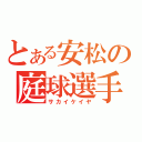 とある安松の庭球選手（サカイケイヤ）