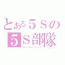 とある５Ｓの５Ｓ部隊（ｒａｐｉｄ ｒｅａｃｔｉｏｎ ｆｏｒｃｅ）