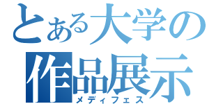 とある大学の作品展示（メディフェス）