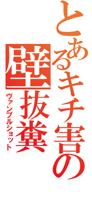 とあるキチ害の壁抜糞（ヴァンブルショット）