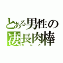 とある男性の凄長肉棒（ちんこ）