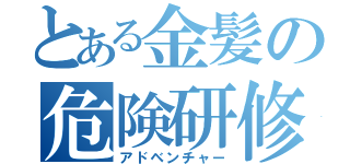 とある金髪の危険研修（アドベンチャー）