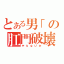 とある男「の肛門破壊（やらないか）