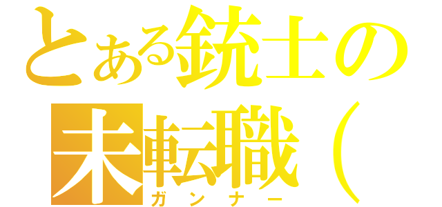 とある銃士の未転職（笑）（ガンナー）