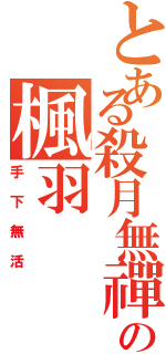 とある殺月無禪の楓羽（手下無活）