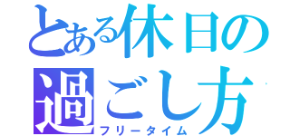 とある休日の過ごし方（フリータイム）