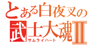 とある白夜叉の武士大魂Ⅱ（サムライハート）