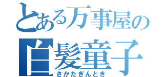 とある万事屋の白髪童子（さかたぎんとき）