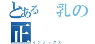 とある貧乳の正義（インデックス）