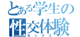 とある学生の性交体験（セックス）