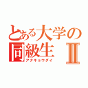 とある大学の同級生Ⅱ（アナキョウダイ）