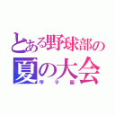 とある野球部の夏の大会（甲子園）