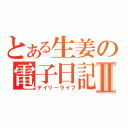 とある生姜の電子日記Ⅱ（デイリーライフ）