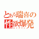 とある瑞喜の性欲爆発（ビッグバン）