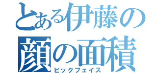 とある伊藤の顔の面積（ビックフェイス）