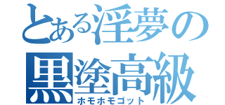 とある淫夢の黒塗高級車（ホモホモゴット）