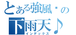 とある強風乄の下雨天♪、（インデックス）