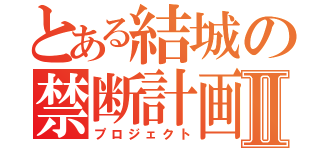 とある結城の禁断計画Ⅱ（プロジェクト）