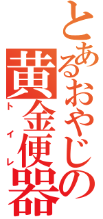 とあるおやじの黄金便器（トイレ）