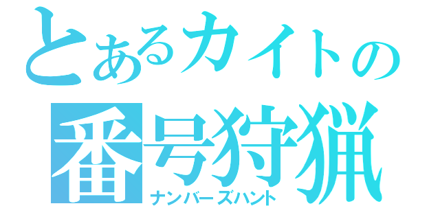 とあるカイトの番号狩猟（ナンバーズハント）