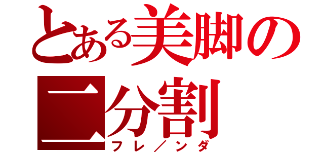 とある美脚の二分割（フレ／ンダ）