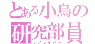 とある小鳥の研究部員（ラブライバー）