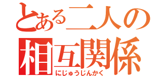 とある二人の相互関係（にじゅうじんかく）