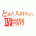 とある人科生の時間割（スケジュール）