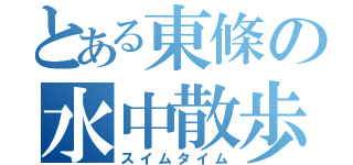 とある東條の水中散歩（スイムタイム）