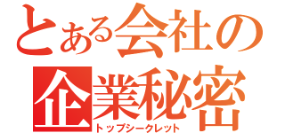 とある会社の企業秘密（トップシークレット）