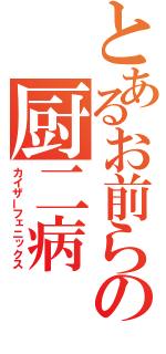 とあるお前らの厨二病（カイザーフェニックス）