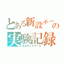 とある新設チームの実験記録（モルモットゲーム）