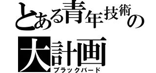 とある青年技術者の大計画（ブラックバード）