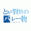 とある賢悟のバレー物語（１１４５１４）