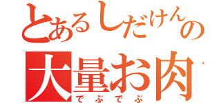 とあるしだけんの大量お肉（でぶでぶ）