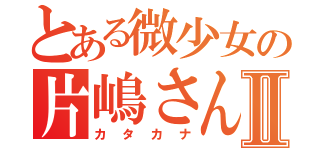 とある微少女の片嶋さんⅡ（カタカナ）