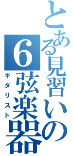 とある見習いの６弦楽器（ギタリスト）