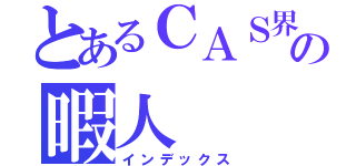 とあるＣＡＳ界の暇人（インデックス）