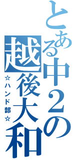 とある中２の越後大和（☆ハンド部☆）