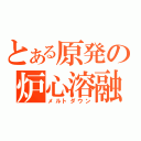 とある原発の炉心溶融（メルトダウン）