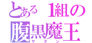 とある１組の腹黒魔王（サタン）