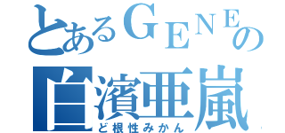 とあるＧＥＮＥの白濱亜嵐（ど根性みかん）