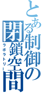 とある制御の閉鎖空間（ラボラトリー）