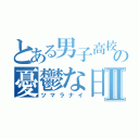 とある男子高校生の憂鬱な日常Ⅱ（ツマラナイ）