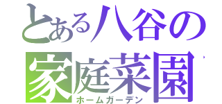 とある八谷の家庭菜園（ホームガーデン）