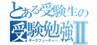 とある受験生の受験勉強Ⅱ（ダークフューチャー）