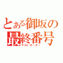 とある御坂の最終番号（ラストオーダー）