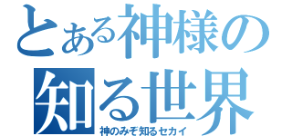 とある神様の知る世界Ⅱ（神のみぞ知るセカイ）